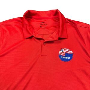 Nike Polo Shirt Men's Medium Short Sleeve Dri-fit USA American Flag Stretch